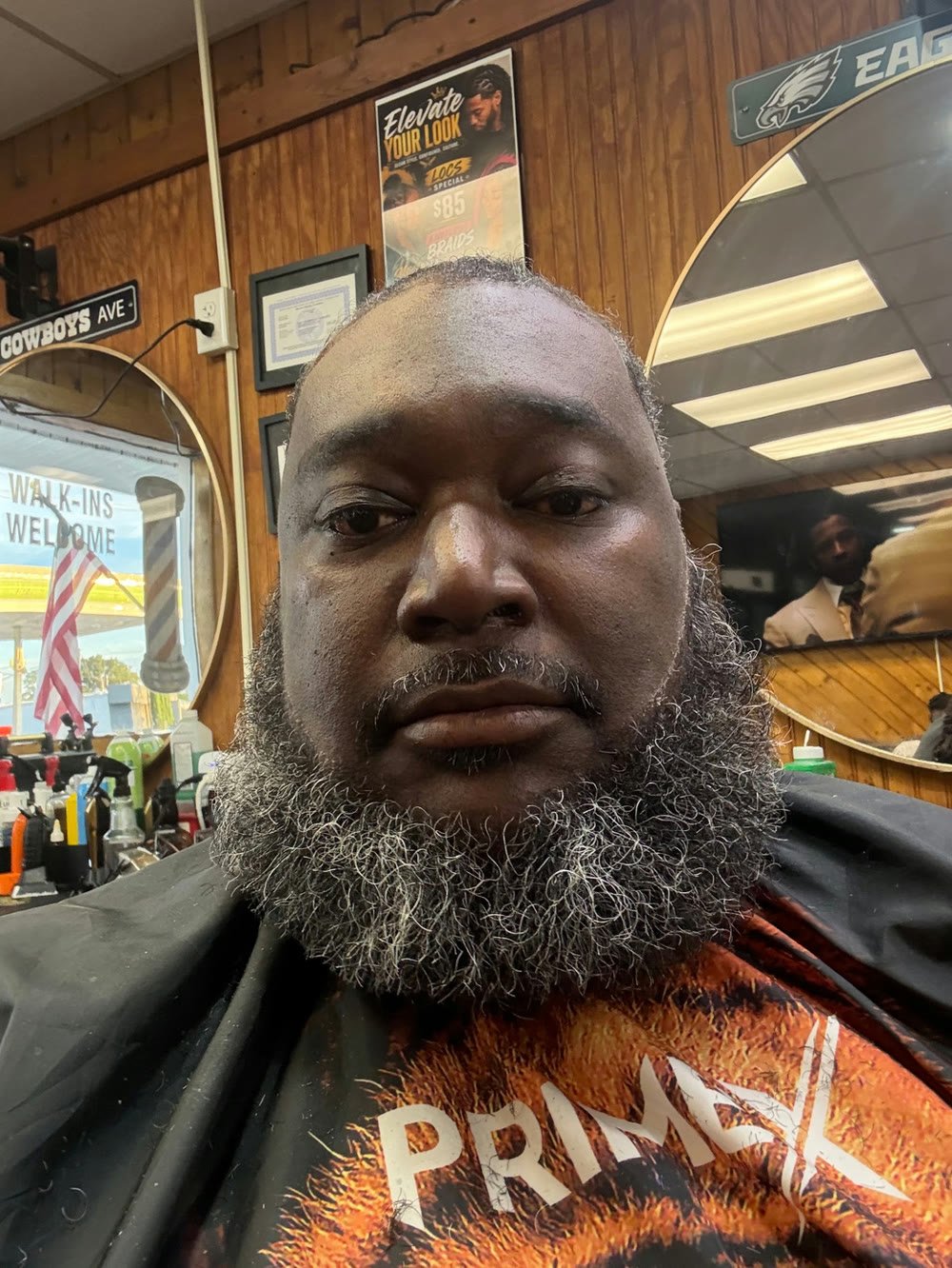 Big Chaplin in the barbershop